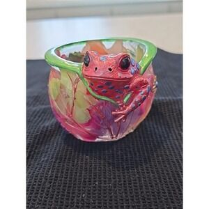 Handmade Resin Frog Flower Pot Decoration Gift 680